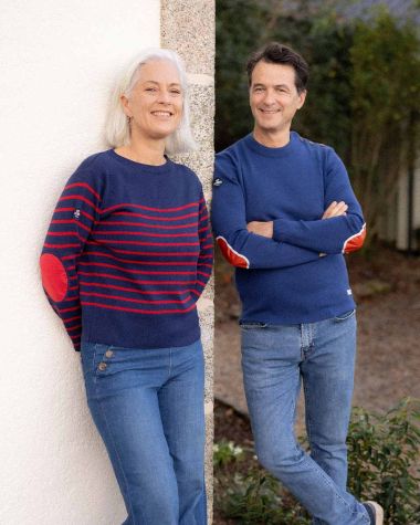 Women’s striped boat-neck sweater