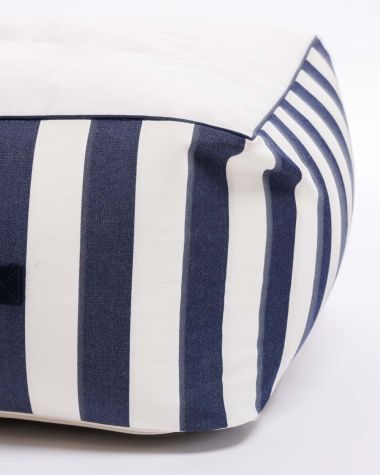 Square Bean Bag · Dolce Vita Navy Blue Stripes
