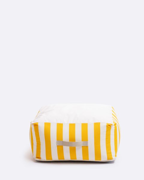 Square Bean Bag · Dolce Vita Yellow Stripes