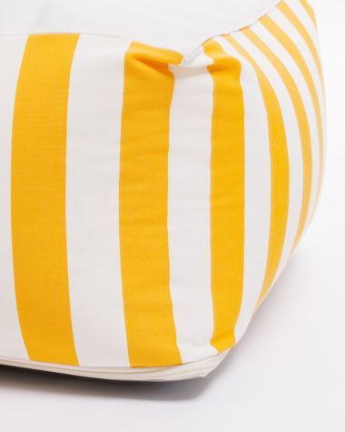 Square Bean Bag · Dolce Vita Yellow Stripes