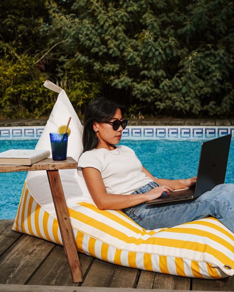 Berlingo Bean Bag · Dolce Vita Yellow Stripes