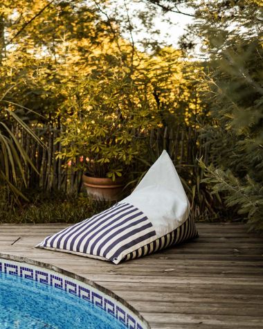 Berlingo Bean Bag · Dolce Vita Navy Blue Stripes