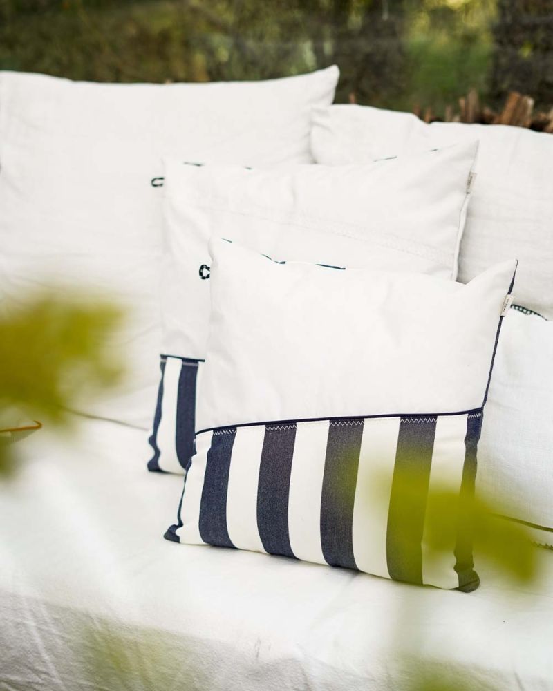 Cushion 15x15 in · Dolce Vita Navy Stripes