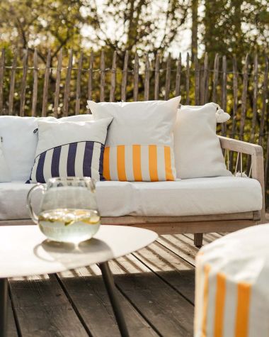 Cushion 20x20 in · Dolce Vita Yellow Stripes