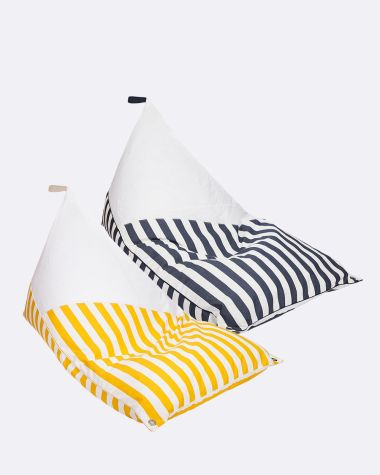 Berlingo Pouf Combo Pack· Yellow & Navy Stripes