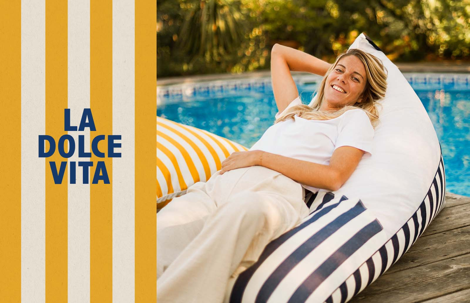 Dolce Vita Collection | Outdoor Poufs & Cushions in Recycled Sailcloth